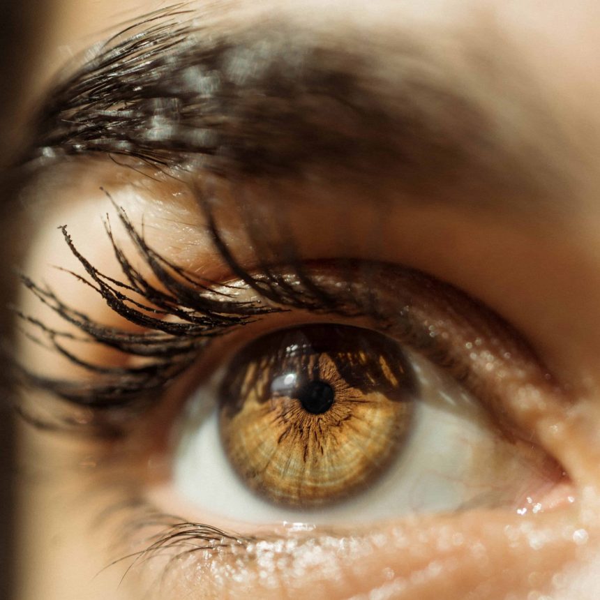 A closeup on an open eyeball representing the clarity that comes from an Akashic Records session.
