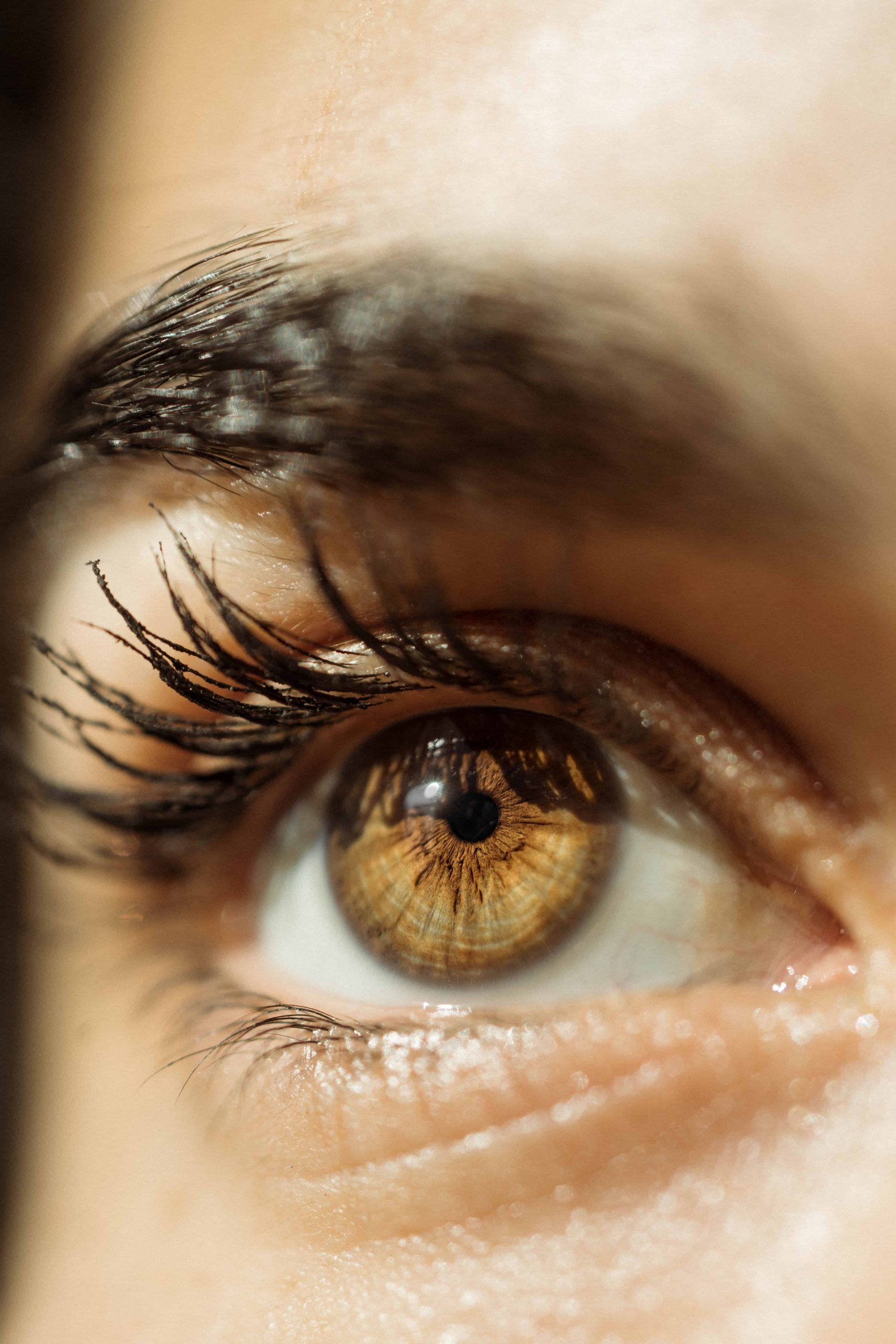 A closeup on an open eyeball representing the clarity that comes from an Akashic Records session.