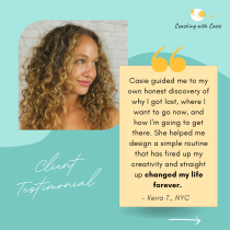 Coaching With Casie - client testimonial