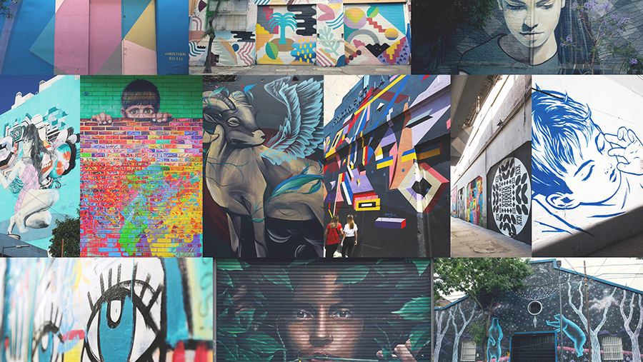 Colorful Buenos Aires street art featured in a virtual tour and sketch workshop