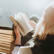 Woman reading a book
