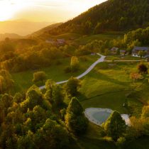 Mountain and forest views surrounding the 2027 Slovenia yoga retreat venue